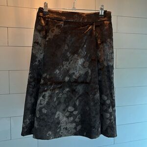 Lilia Stogova a line faux fur skirt